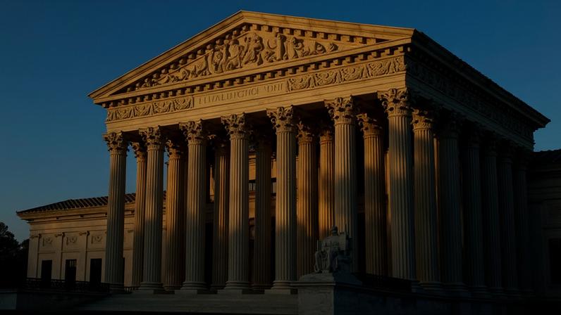 The US supreme court in Washington.