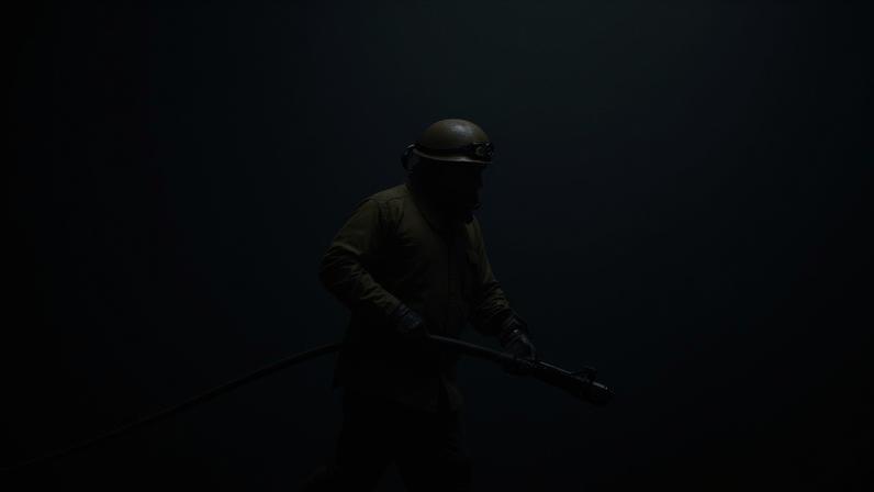 A firefighter works as the Sandy fire approaches on 19 May 2026, in Simi valley, California.