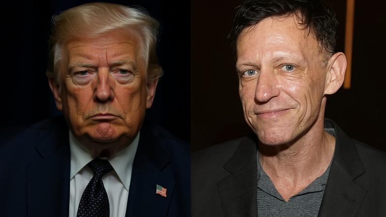 Palantir, co-founded by Trump supporter Peter Thiel (right), signed a deal to help the Financial Conduct Authority detect crime by AI.