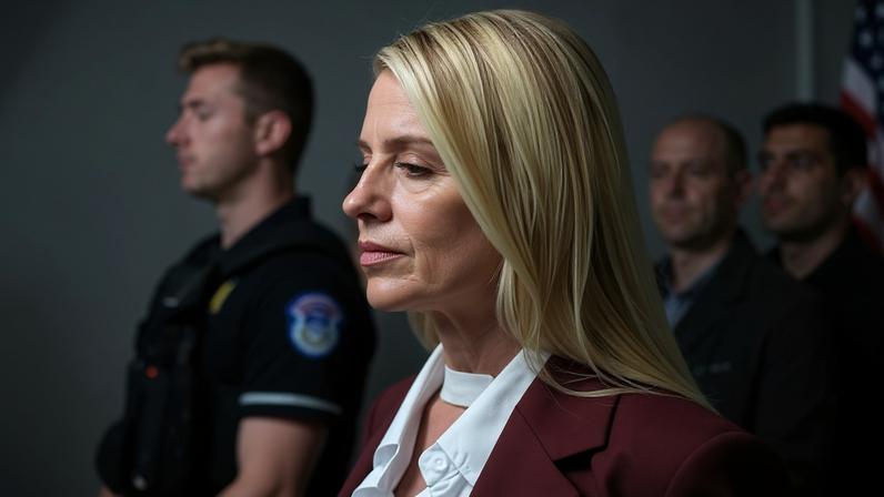 Pam Bondi arrives on Capitol Hill for her deposition last week.