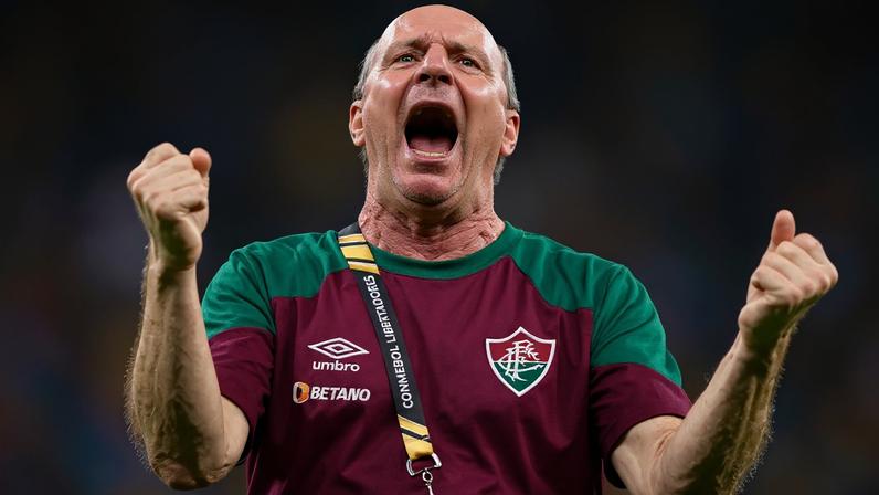 Nilton Petrone, o Filé, comemora título do Fluminense na Libertadores (Foto: Marcelo Gonçalves/ Fluminense FC)