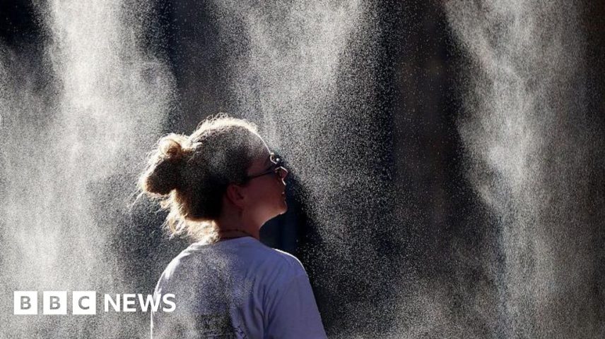 Parisians cool off in canal amid 'red alert' heatwave