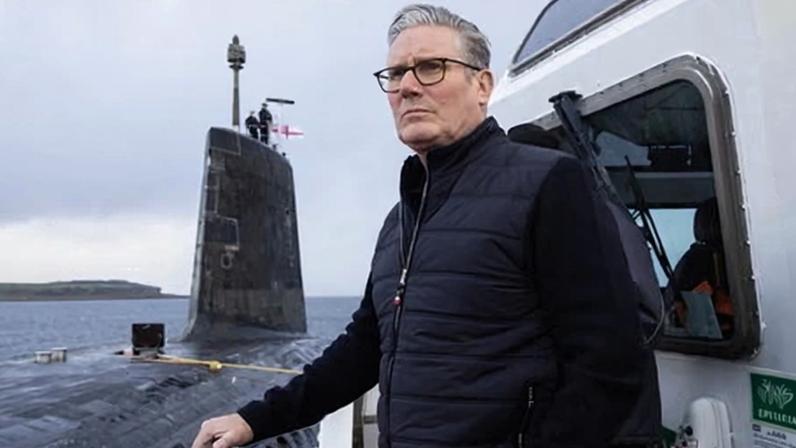 The prime minister, Keir Starmer, visited one of the navy’s Vanguard-class submarines in Scotland in April.
