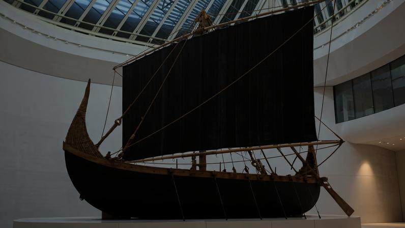 The Magan Boat was recreated based on research conducted by Zayed National Museum in partnership with local universities