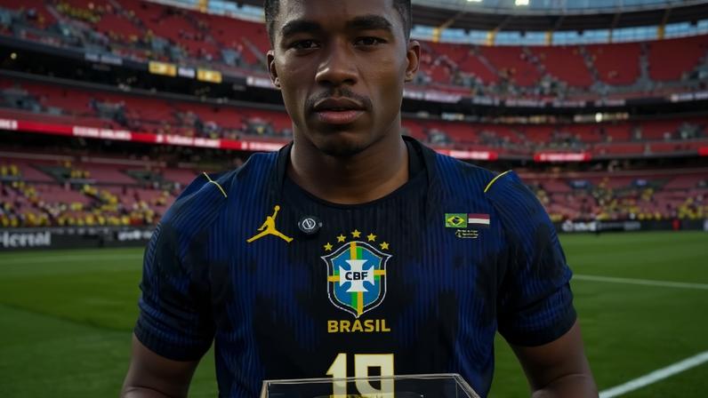 Endrick agradece a Deus após prêmio em amistoso da Seleção