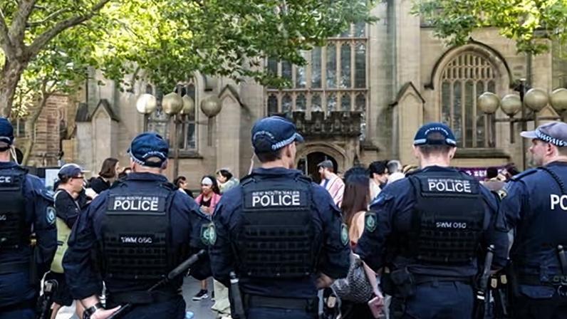 Thirty people were charged after protesting against Isaac Herzog’s visit in February, pictured. Twenty five of those now face a joint trial in Sydney.