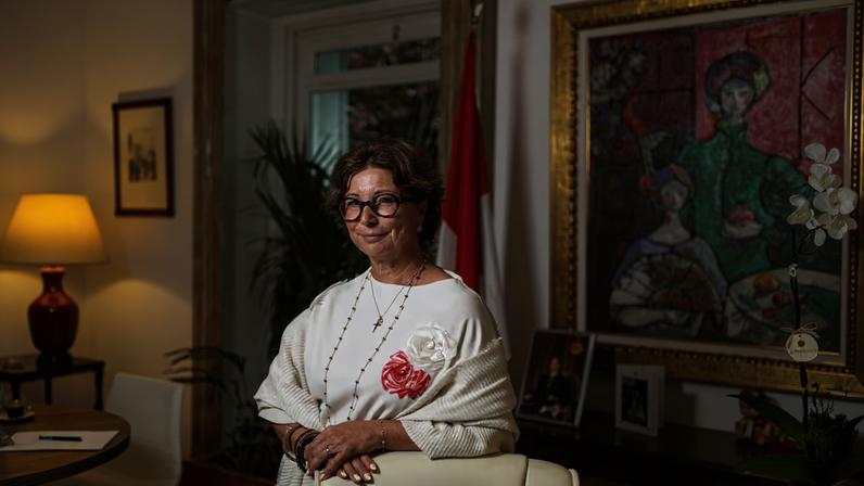 Catherine Fautrier-Rousseau, el 12 de abril en la embajada de Mónaco en Madrid.