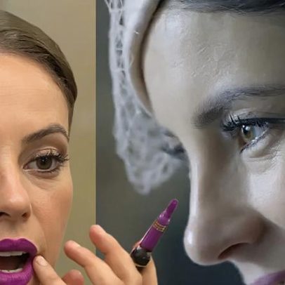 Batom roxo de Paolla Oliveira em Além do Tempo vira febre; segredo do visual