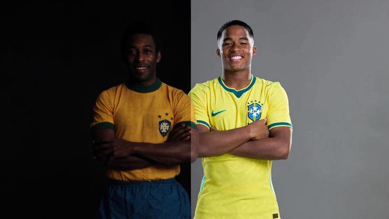 Endrick é o novo Pelé? Comparação entre 'mascote' da Seleção atual e jogador icônico viraliza: uma coincidência marcante sobre os dois chama atenção