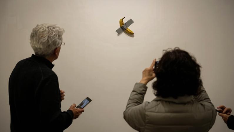 Maurizio Cattelan, *Comedian* (2019)