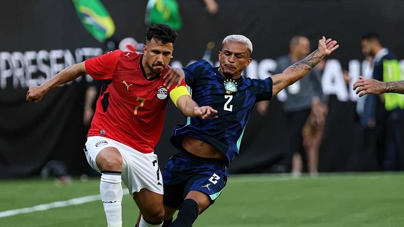 Wesley se machucou em amistoso da Seleção com o Egito – foto: Kirk Irwin/Getty Images/AFP