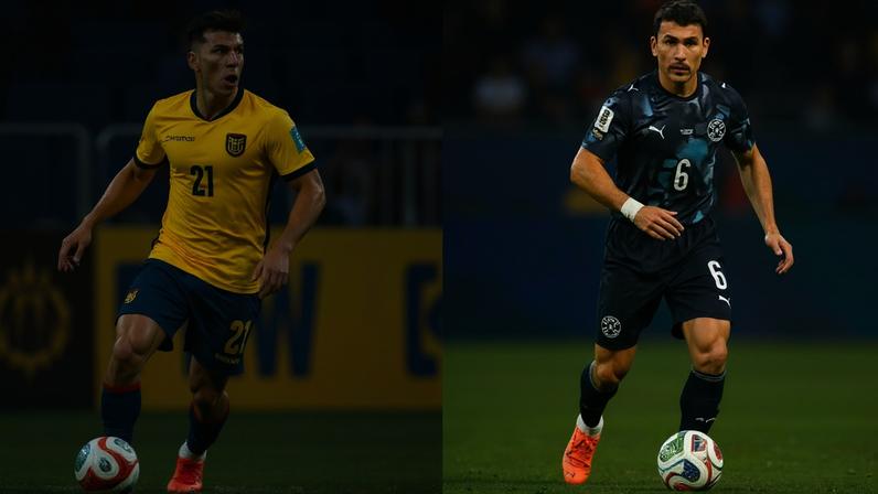 Alan Franco e Junior Alonso (Fotos: AFP)