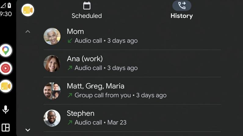 Google Meet funciona no Android Auto