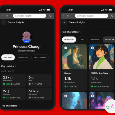 Character.AI adiciona ferramentas para criadores de chatbots