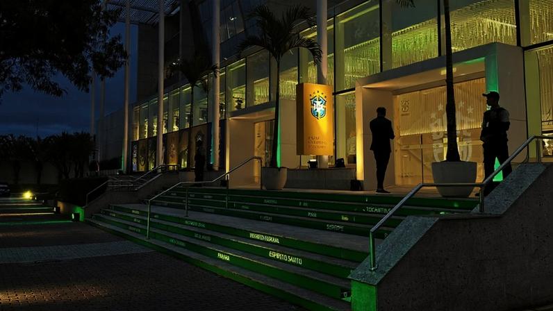 Sede CBF pronta para recepção dos jogadores antes de viagem à Copa do Mundo (Foto: Lucas Bayer / Lance!)