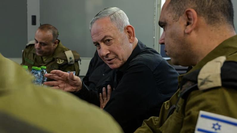 Benjamín Netanyahu, en la frontera de Israel con Líbano, el sábado.