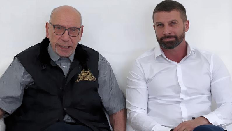 José Roberto Lamacchia, dono da Crefisa, ao lado de Pedrinho, presidente do Vasco (Foto: Reprodução/Instagram)