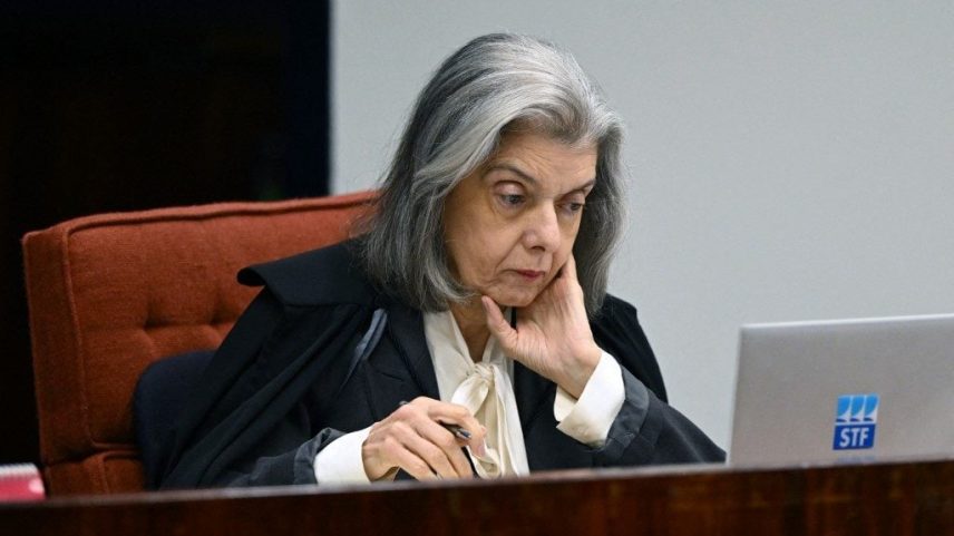 A ministra Cármen Lúcia no julgamento do golpe. Foto: Evaristo Sá/AFP