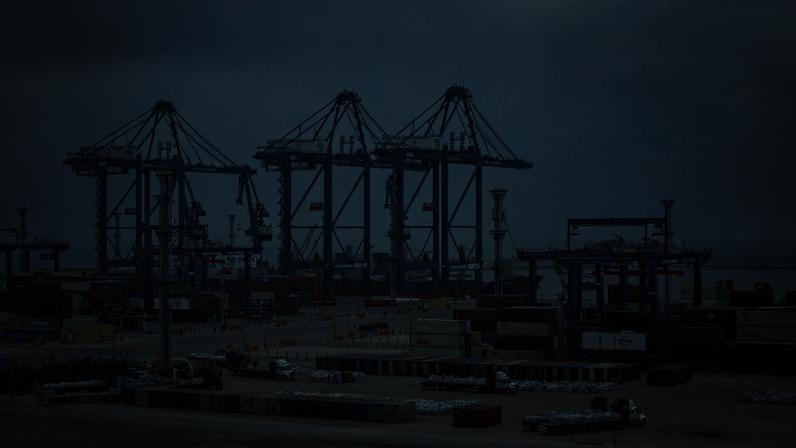 A view of the Chancay port in Peru.