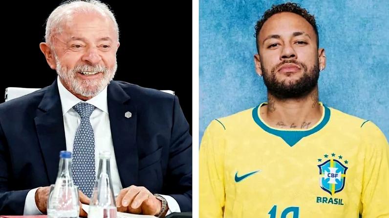 O presidente Lula e o atacante da Seleção Brasileira Neymar. Fotos: Ricardo Stuckert/PR e Divulgação/Fifa