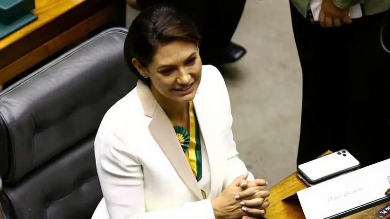Ex-primeira-dama Michelle Bolsonaro sinalizou que pretende permanecer à margem da campanha presidencial (Foto: Marcelo Camargo/Agência Brasil)