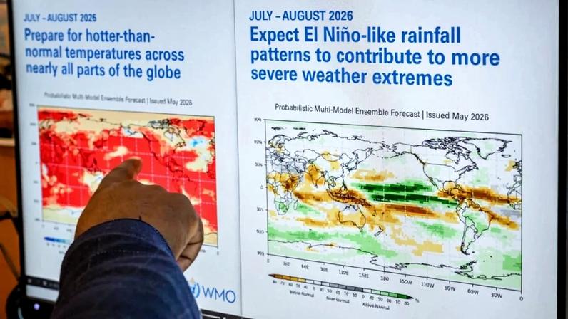 O chefe dos serviços de previsão climática da Organização Meteorológica Mundial, Wilfran Moufouma-Okia, em 1º de junho de 2026. Foto Fabrice Coffrini/AFP