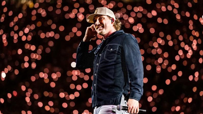 KNOXVILLE, TENNESSEE - SEPTEMBER 22: Morgan Wallen performs onstage for night two of his One Night At A Time tour at Neyland Stadium on September 22, 2024 in Knoxville, Tennessee. (Photo by John Shearer/Getty Images for for Morgan Wallen's One Night At A Time 2024)
