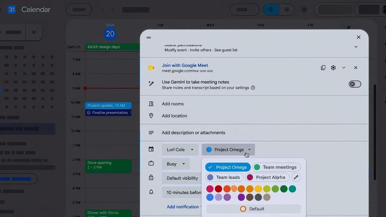 Google Agenda ganha mais opções de cores para eventos