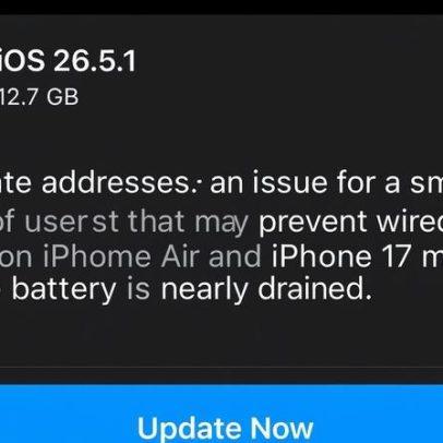iOS 26.5.1 corrige problemas de carregamento no iPhone Air e no iPhone 17