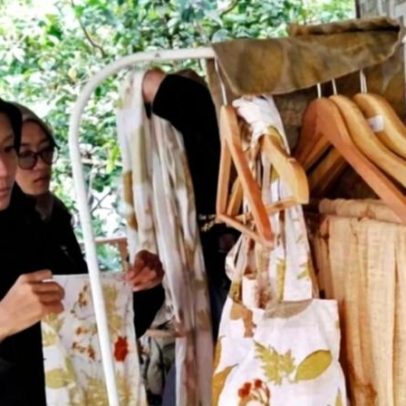 Mulheres de Java ajudam a salvar gibbons com têxteis florestais