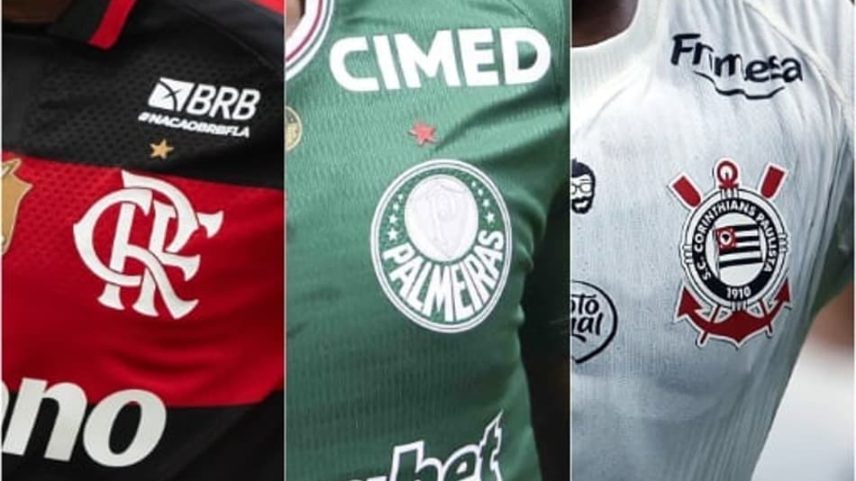 Relatório Convocados mostra receita comercial dos times da Série A do Brasileirão em 2025. (Foto: Folhapress/Jorge Rodrigues/AGIF/ Alex Silva/Agência Pixel Press/Jorge Lansarin/Agencia Enquadrar)