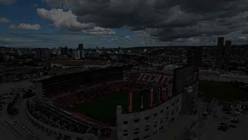 Vista aérea do Estádio Caliente, em Tijuana, México, onde a seleção do Irã deve treinar. Foto: Guillermo Arias/AFP