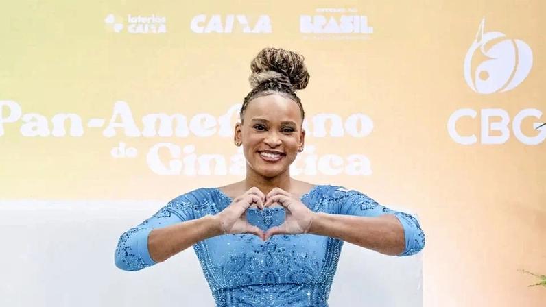 A ginasta Rebeca Andrade. Foto: Melogym/CBG