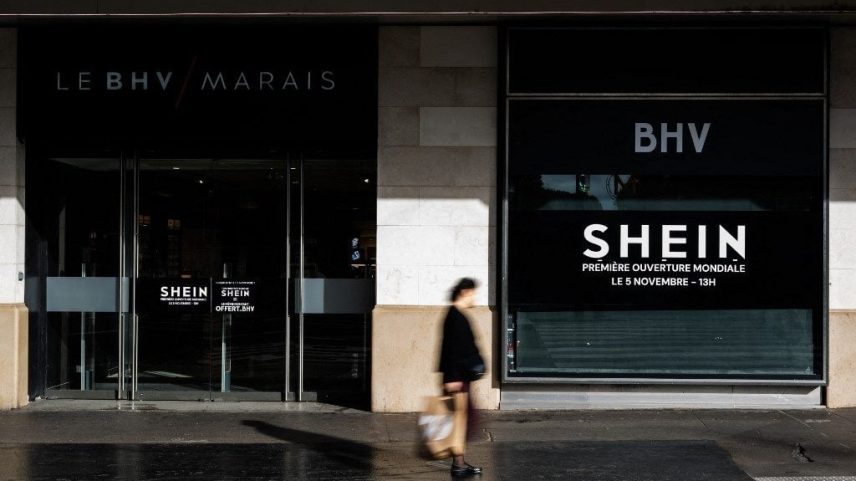 Loja da Shein em shopping no centro de Paris, em 3 de novembro de 2025. Foto: Julie Sebadelha/AFP