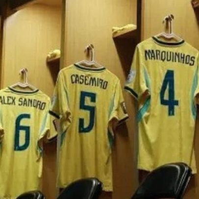 Imagens mostram vestiário da Seleção Brasileira antes da estreia na Copa