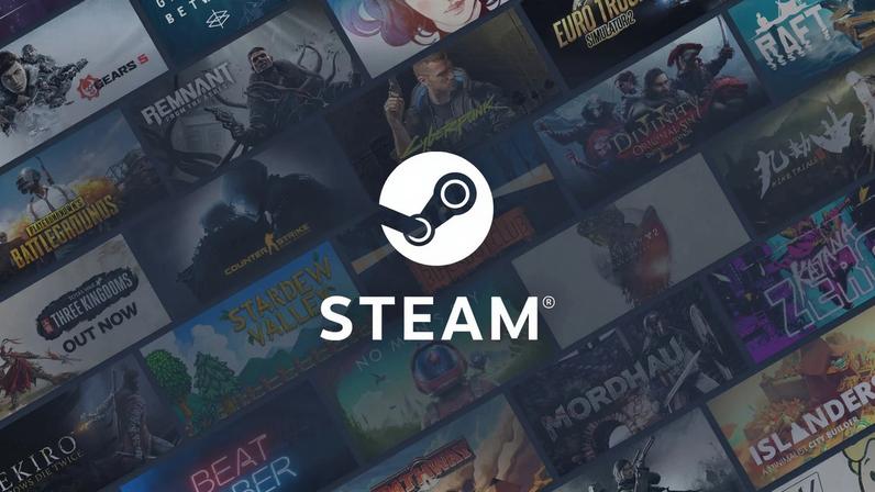 Steam shows games in a library.
