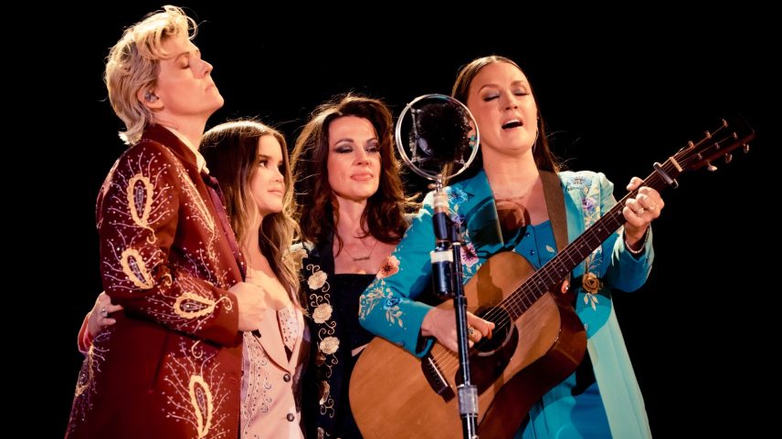 The Highwomen — Brandi Carlile, Maren Morris, Amanda Shires, and Natalie Hemby — perform at the Gorge in Washington in May 2026.
