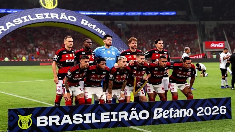 Jogadores do Flamengo no Maracanã (Foto: Gilvan de Souza/Flamengo)