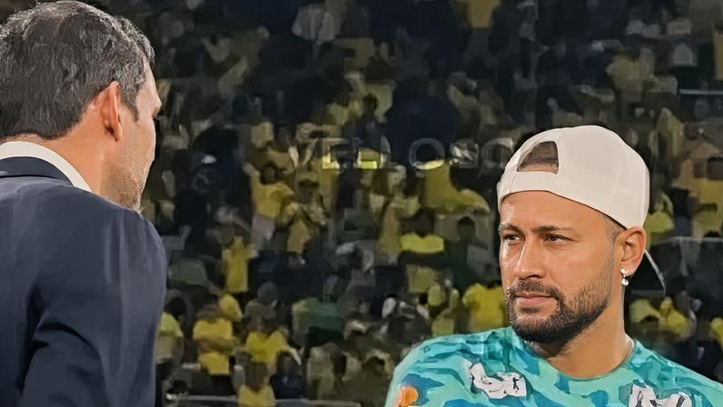 Conversa entre Neymar e Samir Xaud, presidente da CBF, antes de jogo da Seleção Brasileira