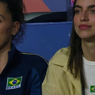 Gabi acompanha estreia do Brasil na VNL