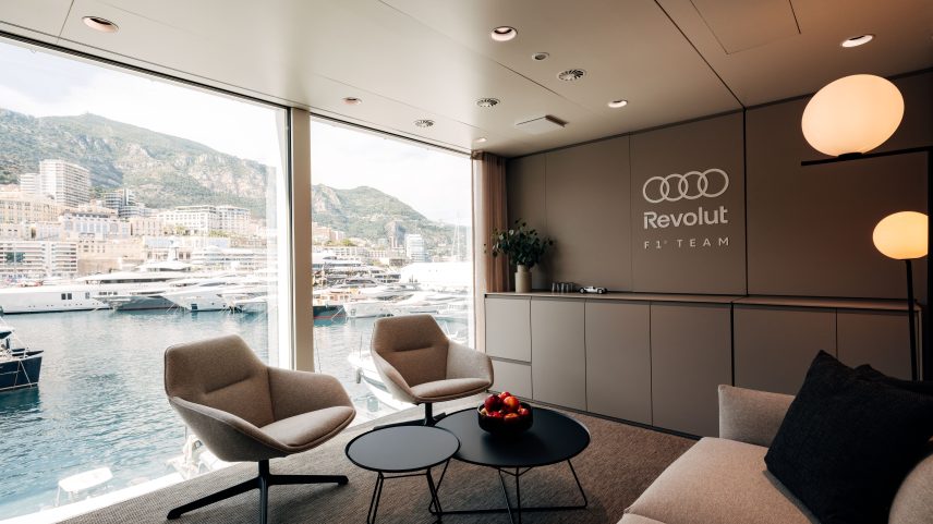 Novo motorhome da Audi na F1 em 2026 — Foto: Divulgação