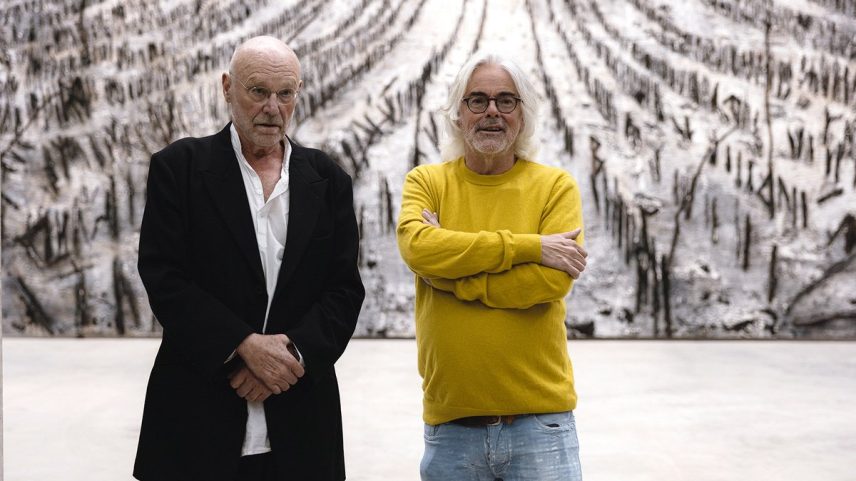 German artist Anselm Kiefer (left) with Mona’s David Walsh