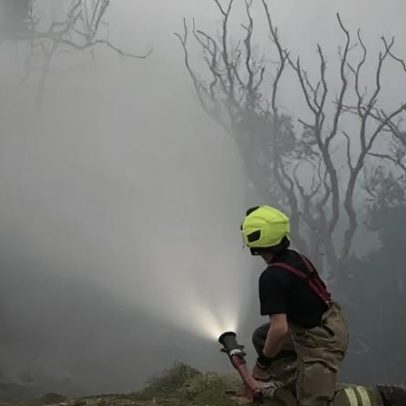 Fumante que observava incêndio florestal iniciou segundo fogo