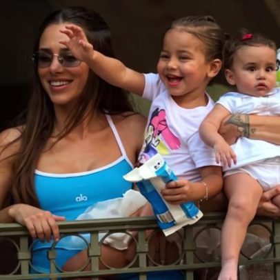 Bruna Biancardi e Carol Dantas curtem Disney com os filhos