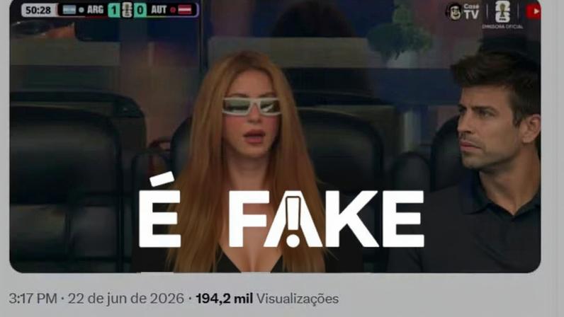 Shakira não estava com Piqué em vitória da Argentina sobre a Áustria por 2 a 0 — Foto: g1