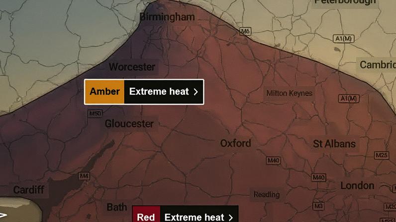 Alerta vermelho de calor extremo atinge o West Midlands