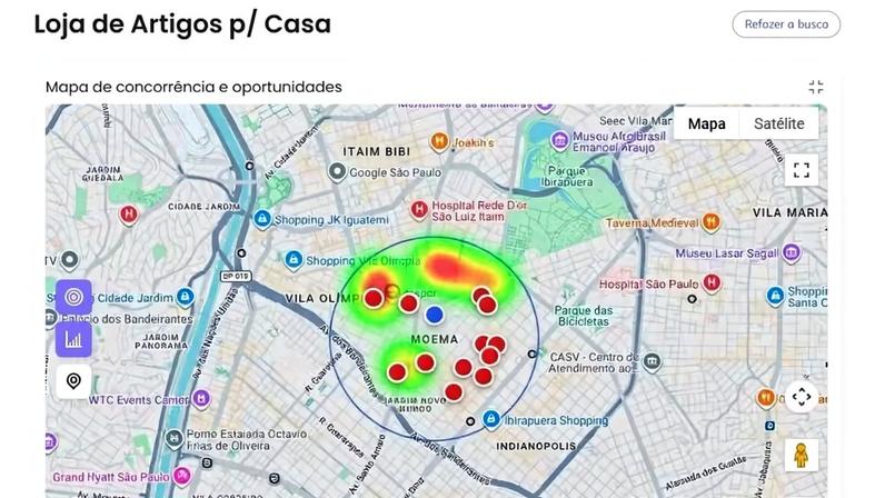 Plataforma gratuita do Google e Sebrae mostra onde há mais chances de sucesso — Foto: Google Cloud