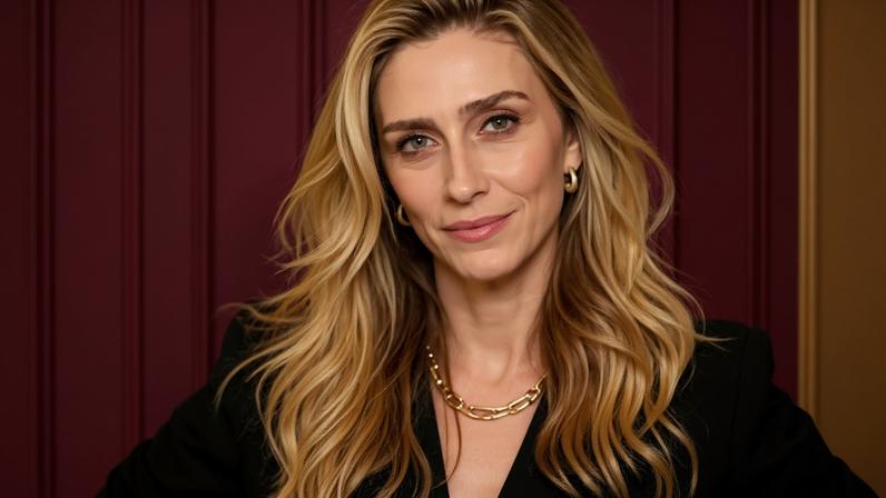 A diretora Amora Mautner exibe os fios com a nova técnica baby blonde — Foto: Divulgação