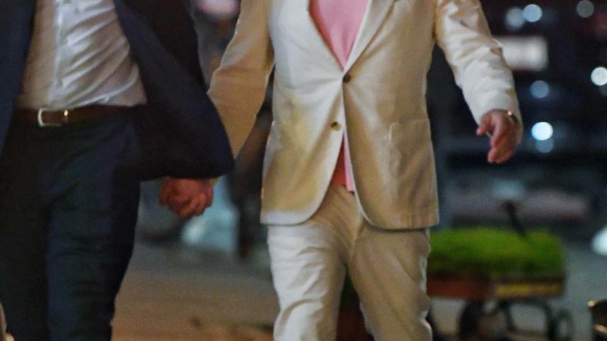 Andy Cohen was photographed holding hands with businessman Kevin Sobieski in New York City on Tuesday, as seen above.