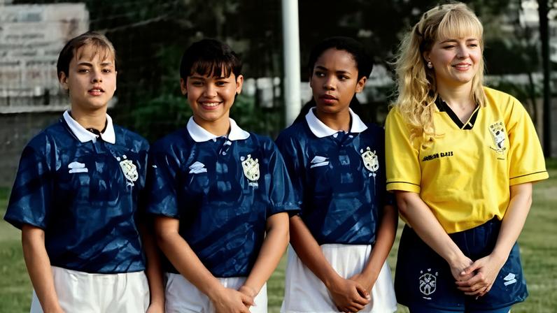Angélica é vista com assistentes de palco na Copa do Tetra